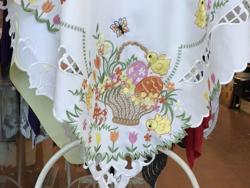 Embroidered Easter Table Cloth 