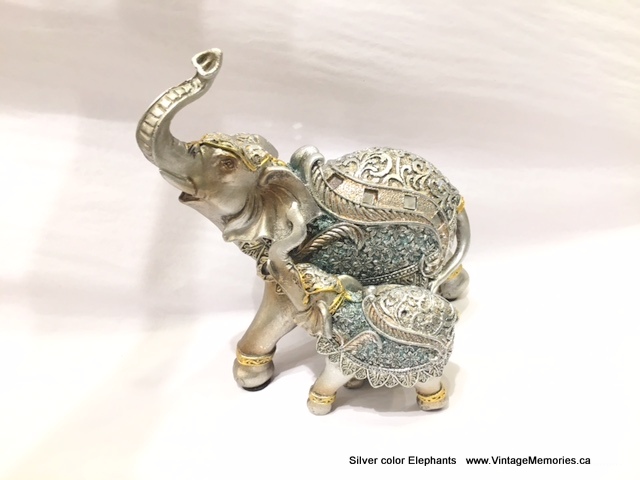 Silver color Elephants