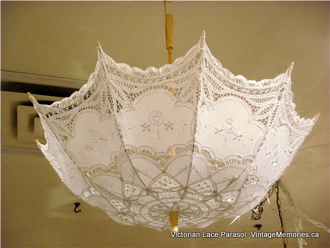 Victorian lace parasol
