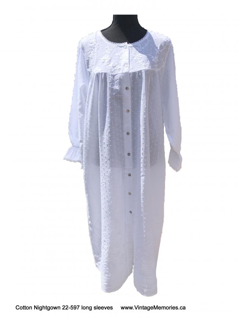 nightgown 597 long sleeves