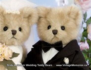 Bride Groom wedding teddy bears