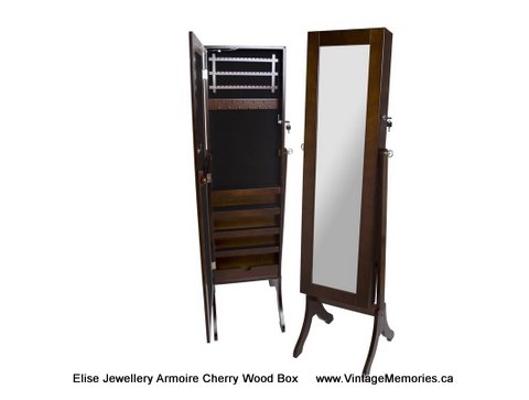 Elise Jewellery Armoire Cherry Wood Box