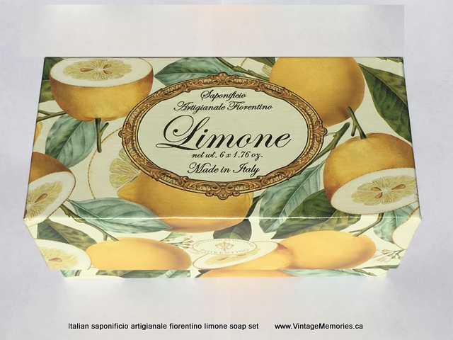 Italian saponificio artigianale fiorentino limone soap set of 6