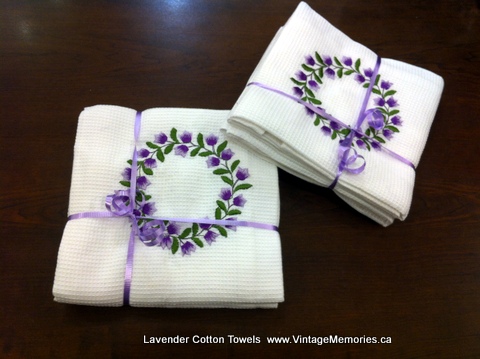 Lavender Cotton Towels