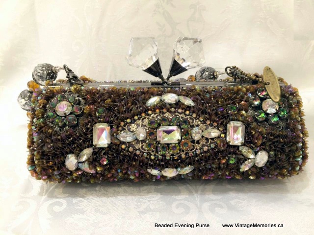 handcrafted evening purse with stones